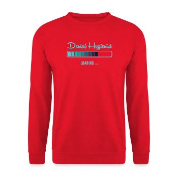 Zahnhygieniker Dental Zahnarzt - Unisex Pullover - Rot - Vorne - Alina (178cm) & Michal (187cm)