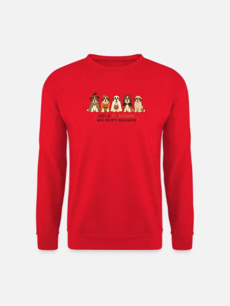 St. Bernard Halloween - Unisex Pullover - Rot