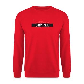 Keep It Simple Typografie - Unisex Pullover - Rot - Vorne - Alina (178cm) & Michal (187cm)
