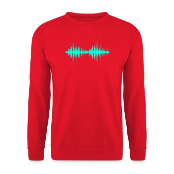 Techno Bass - Unisex Pullover - Rot - Vorne - Alina (178cm) & Michal (187cm)