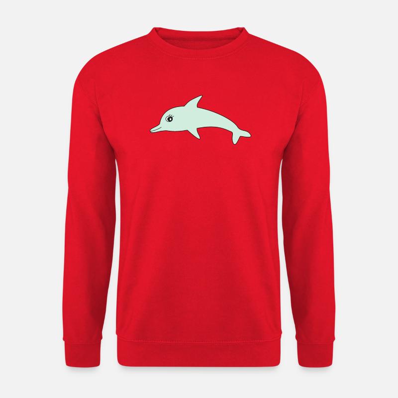 Delfin Delphine - Unisex Pullover - Rot