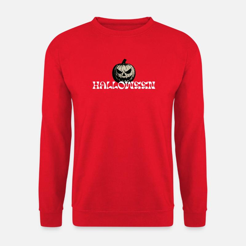 Haunted Pumpkin Halloween text design - Unisex Sweatshirt - red