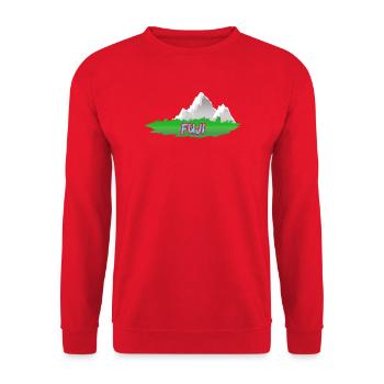 Fuji als Berg - Unisex Pullover - Rot - Vorne - Alina (178cm) & Michal (187cm)
