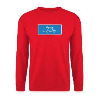 Eigentlich Hove - Unisex Pullover - Rot - Vorne - Alina (178cm) & Michal (187cm)
