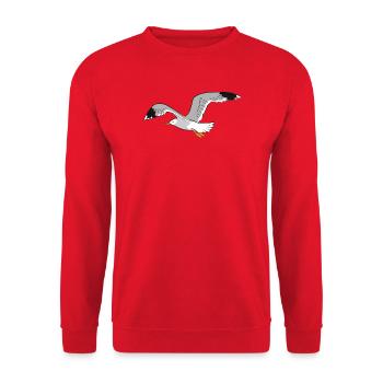moewe vogel strand - Unisex Pullover - Rot - Vorne - Alina (178cm) & Michal (187cm)