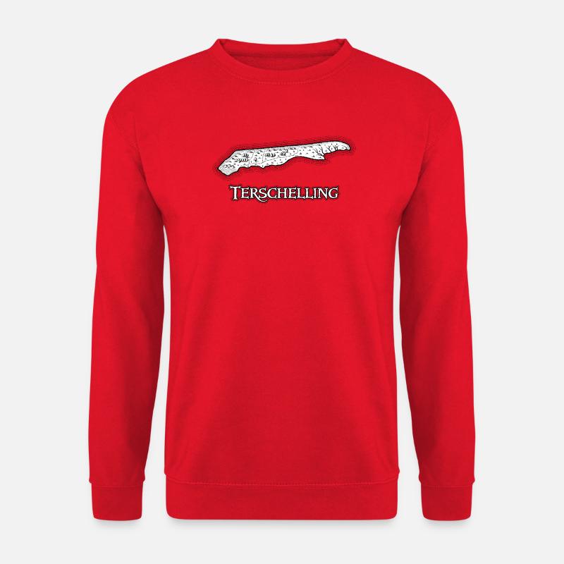 Terschelling | Antique map | Treasure map - Unisex Sweatshirt - red