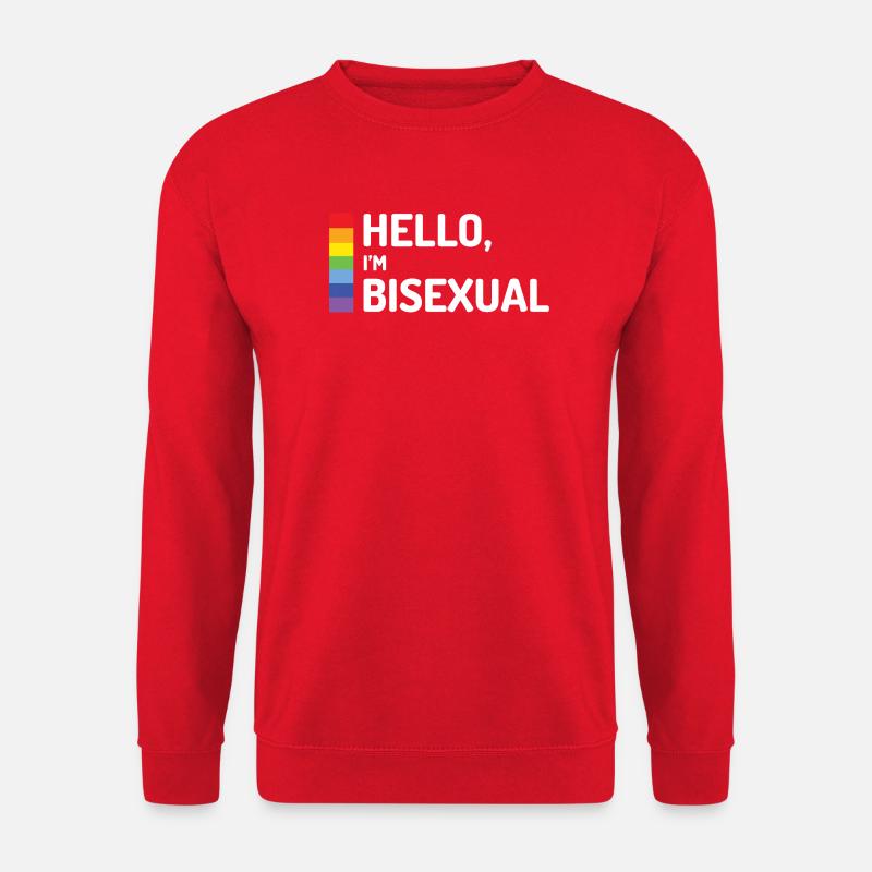 Hallo, ich bin bisexuell - Unisex Pullover - Rot