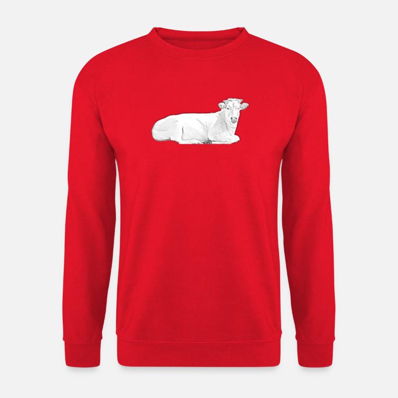 Kuh - Unisex Pullover - Rot