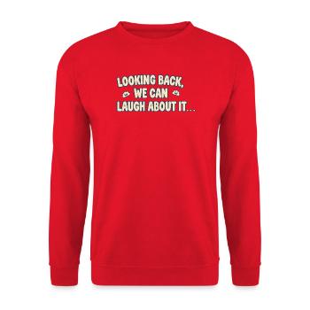 Avec le recul, on peut en rire - Sweat-shirt Unisexe - rouge - Devant - Alina (178cm) & Michal (187cm)