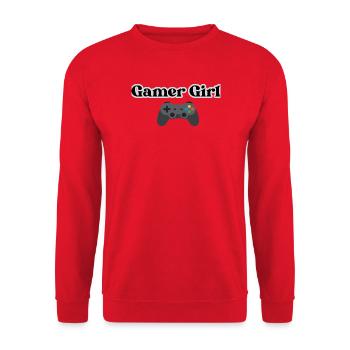 Gamer Girl - Unisex Sweatshirt - red - Front - Alina (178cm) & Michal (187cm)