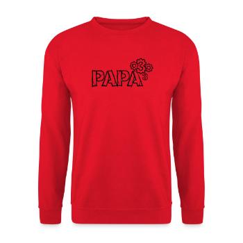 Dad 3 Gears Mechanic Dad of Three - Unisex Sweatshirt - red - Front - Alina (178cm) & Michal (187cm)