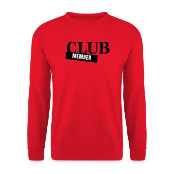 Club Member - Verein Mitglied Team Party Gruppe - Unisex Pullover - Rot - Vorne - Alina (178cm) & Michal (187cm)