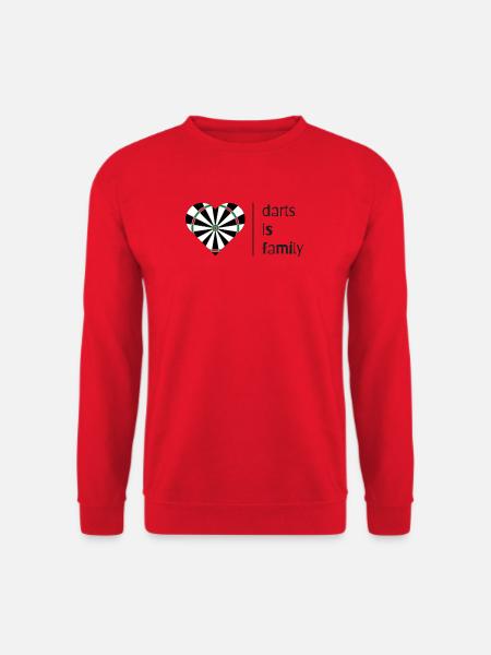 Darts is family (dark) - Unisex Pullover - Rot