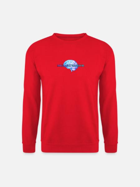 Migräne-Krieger (blaue Gehirn-Ausgabe) - Unisex Pullover - Rot