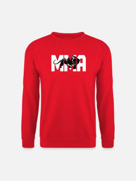 MMA Design mit einer Raubkatze - Unisex Pullover - Rot