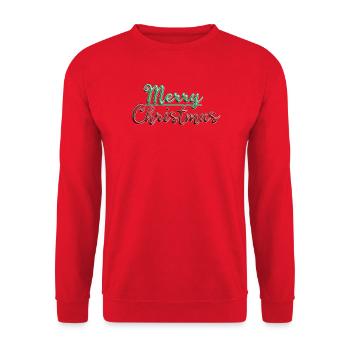 Merry Christmas - Sweat-shirt Unisexe - rouge - Devant - Alina (178cm) & Michal (187cm)