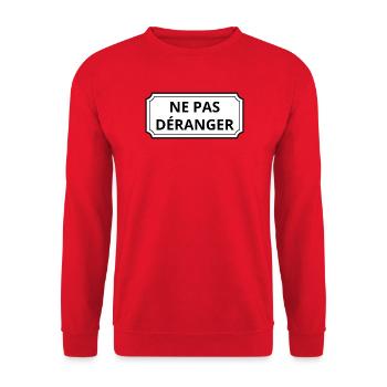 Ne pas déranger - Sweat-shirt Unisexe - rouge - Devant - Alina (178cm) & Michal (187cm)