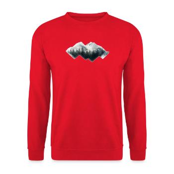 Forêt, Montagnes, Nature - Sweat-shirt Unisexe - rouge - Devant - Alina (178cm) & Michal (187cm)