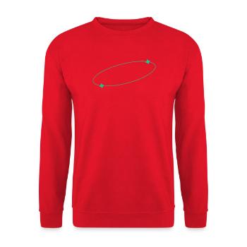 Elliptical Star Ring - Unisex Sweatshirt - red - Front - Alina (178cm) & Michal (187cm)