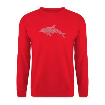 Dolphin - Sweat-shirt Unisexe - rouge - Devant - Alina (178cm) & Michal (187cm)