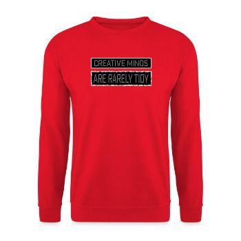 Creative Minds Are Rarely Tidy Funny Creative Logo - Unisex Sweatshirt - red - Front - Alina (178cm) & Michal (187cm)