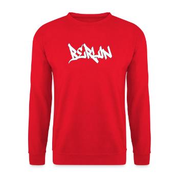 Berlin  - Unisex Pullover - Rot - Vorne - Alina (178cm) & Michal (187cm)