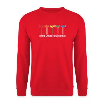 IT-Bereich Informatiker Programmierer IT-Spruch - Unisex Pullover - Rot - Vorne - Alina (178cm) & Michal (187cm)