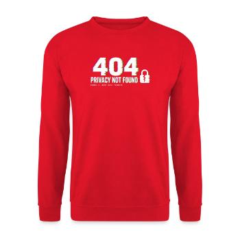 404 Datenschutz nicht gefunden - Unisex Pullover - Rot - Vorne - Alina (178cm) & Michal (187cm)