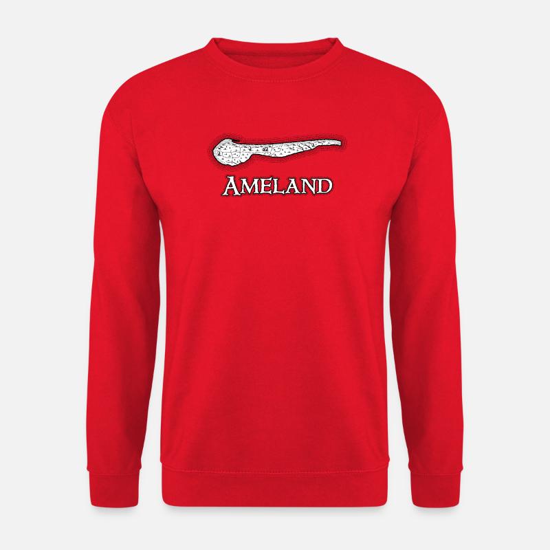 Ameland | Antike Landkarte | Schatzkarte - Unisex Pullover - Rot