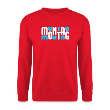 Motif Monday White/Cyan - Unisex Sweatshirt - red - Front - Alina (178cm) & Michal (187cm)