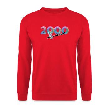 2000 – Hipper and mobile lifestyle - Unisex Sweatshirt - red - Front - Alina (178cm) & Michal (187cm)