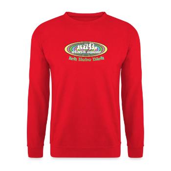 sweet instead of sour Valentine's Day reconciliation - Unisex Sweatshirt - red - Front - Alina (178cm) & Michal (187cm)