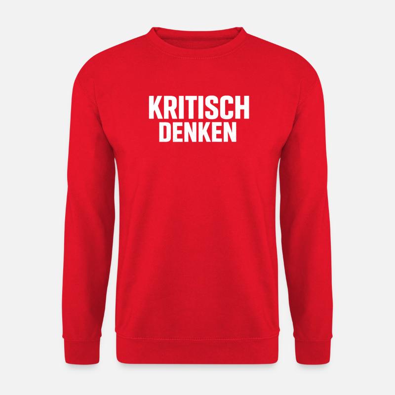 Critical thinking – clear statement look - Unisex Sweatshirt - red