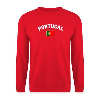 Portugal Drapeau du Portugal - Sweat-shirt Unisexe - rouge - Devant - Alina (178cm) & Michal (187cm)