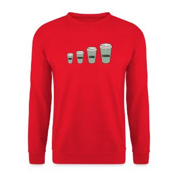 Teacher's Coffee - Unisex Sweatshirt - red - Front - Alina (178cm) & Michal (187cm)
