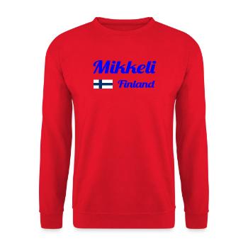 Mikkeli Finland- Stylish prints - Unisex Sweatshirt - red - Front - Alina (178cm) & Michal (187cm)