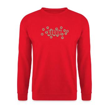 Funny Lilly - Unisex Sweatshirt - red - Front - Alina (178cm) & Michal (187cm)
