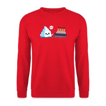 Titanic Funny Titanic and I-ceberg Boop Parody - Unisex Sweatshirt - red - Front - Alina (178cm) & Michal (187cm)