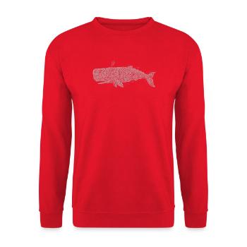 Pottwal - Unisex Pullover - Rot - Vorne - Alina (178cm) & Michal (187cm)