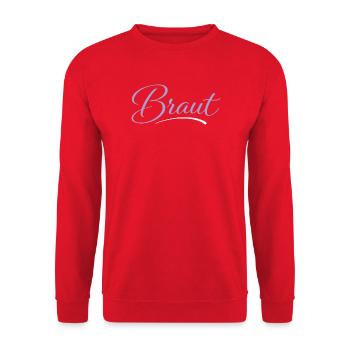 Braut - Unisex Pullover - Rot - Vorne - Alina (178cm) & Michal (187cm)