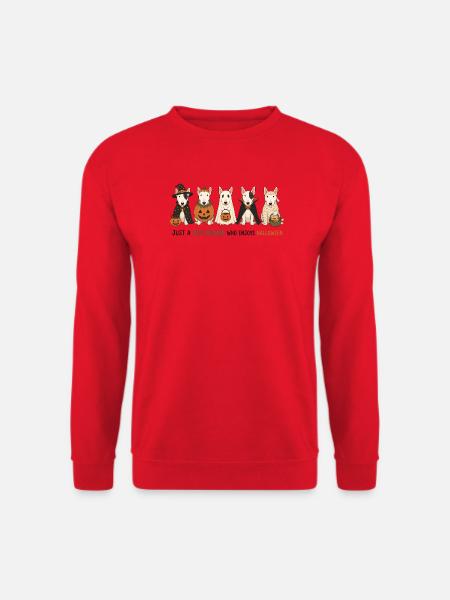 Bullterrier-Halloween-Crew - Unisex Pullover - Rot