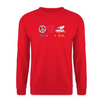 Dirt Track Racing - Unisex Pullover - Rot - Vorne - Alina (178cm) & Michal (187cm)