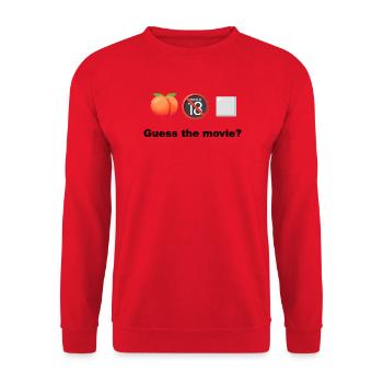 Peach ohne 18+ Quadrat Rate den Film oder den Film - Unisex Pullover - Rot - Vorne - Alina (178cm) & Michal (187cm)