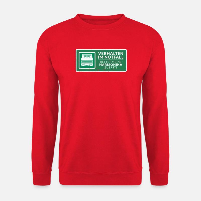 Rettet meine Harmonika zuerst! | ZiachON! - Unisex Pullover - Rot