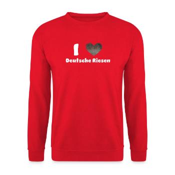 Deutsche Riesen - Unisex Pullover - Rot - Vorne - Alina (178cm) & Michal (187cm)