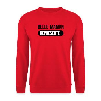 Belle-Maman Représente ! - Sweat-shirt Unisexe - rouge - Devant - Alina (178cm) & Michal (187cm)