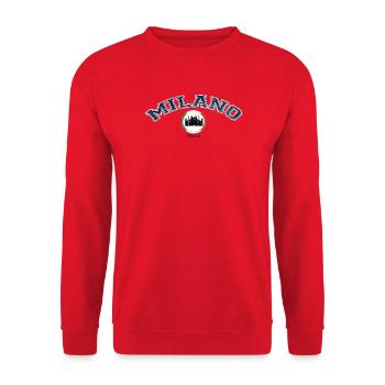 Mailand, Milano, Milan - Unisex Pullover - Rot - Vorne - Alina (178cm) & Michal (187cm)