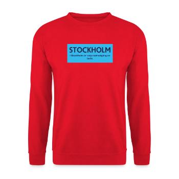 Stockholm Sunset Board Design - Unisex Pullover - Rot - Vorne - Alina (178cm) & Michal (187cm)