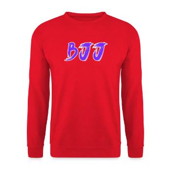 BJJ Lila Gürtel – Jiu Jitsu Rang Design - Unisex Pullover - Rot - Vorne - Alina (178cm) & Michal (187cm)