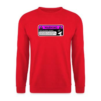 Alerte GPS Localisation  - Sweat-shirt Unisexe - rouge - Devant - Alina (178cm) & Michal (187cm)